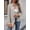 Apricot, variant on Women's Open Front Boucle Blazer, Lapel Long Sleeve Casual Business Jacket