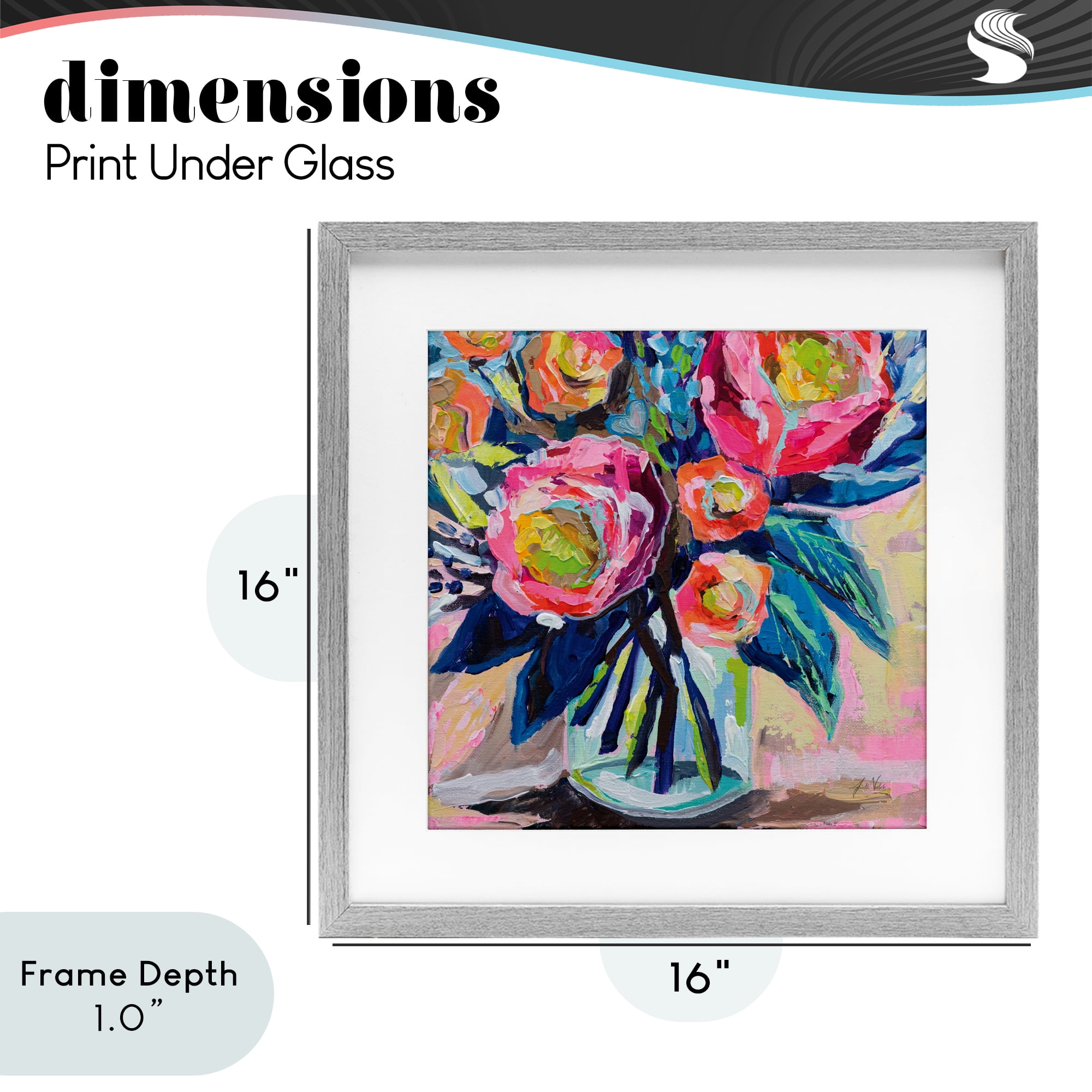 Stupell Industries Because You Love Me Gray Framed Print Under Glass, design by Jeanette Vertentes