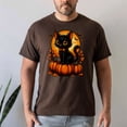 thumbnail image 2 of Retro Black Cat Halloween Pumpkin Costume T-Shirt, Fullsizes S-5XL Multicolors T-Shirt, 2 of 5
