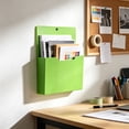 thumbnail image 4 of Magnetic File Folder Organizer for Refrigerator,A4 Coded Wall File Holder for Papers & Mail,Fits Whiteboard Fridge Office Classroom,Green, 4 of 8