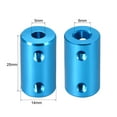 thumbnail image 3 of Shaft Coupling 5mm to 6mm Bore L25xD14 Robot Motor Wheel Rigid Coupler Connector Blue 2 PCS, 3 of 3