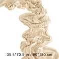 thumbnail image 3 of Crepe Table Runner, Balinese Gauze Pleated Tablecloth for Wedding Party Decorations, Solid Color Table Cover for Home Dining Events(Khaki), 3 of 6