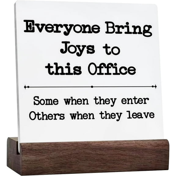 Ceramic Sign 4x4 Inch Funny Office Decor Everyone Bring Joys To This Office Ceramic Plaque Sign Desk Decor Office Sign Gift For Women Men Office Shelf Cubicle Table Decor Coworker Gifts Gift For Women