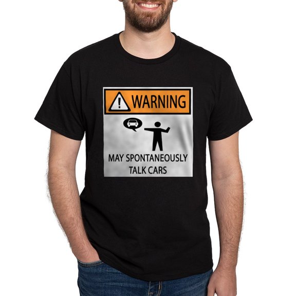 CafePress - Car Talk Warning T Shirt - Men's Classic Graphic Cotton T-Shirt