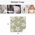 thumbnail image 5 of Sage Green Starfish Coastal Cloth Napkins, Nautical Summer Ocean Abstract Art Washable and Reusable Dinner Napkins Set of 2, Table Napkin for Kitchen Party Birthday Wedding Hotel Housewarming 20"x20", 5 of 9