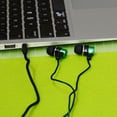 thumbnail image 3 of Audífonos con cable reflectante en fibra metálica verde - Aislamiento de ruido y sonido estéreo de alta calidad para amantes de la música. Varios colores disponibles., 3 of 6