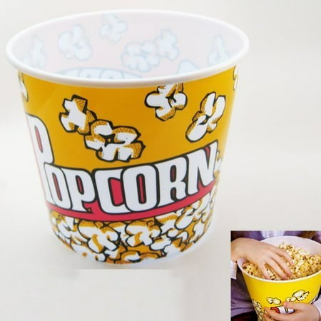 - Set of 4 Retro Style Jumbo Popcorn Plastic Bowl Container Movie Theater Style Bucket 9