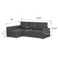 thumbnail image 2 of South Shore Live-it Cozy Sectional Sofa-Bed with Storage, 2 of 9
