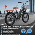 thumbnail image 5 of LoonFat Electric Bike for Women Men, 48V 15.6AH Adult Ebike, 30-70 Miles Range, Peak 750W Motor 20MPH, 20" Fat Tire Electric Commuter Bike, 5 of 9