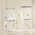 thumbnail image 3 of HOMCOM Plastic Dining Chairs Set of 4 Kitchen Chairs with Hollow Back White, 3 of 10