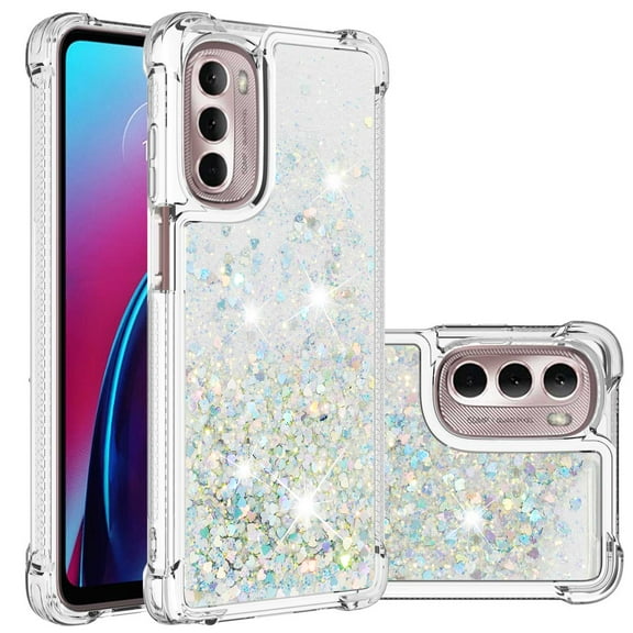 Case for Motorola Moto G Stylus 2022 5G Bumper Cover Sparkly Glitter Bling Flowing Liquid Compatible with Motorola Moto G Stylus 2022 5G Case