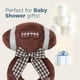 thumbnail image 5 of Sonajero de peluche con forma de pelota de fútbol para bebés, con forma de anillo suave, Bearington, 5 of 6