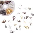 thumbnail image 5 of 1 Set About 144pcs 6 Color 4 Sizes Brass Lobster Claw Clasps for Jewelry Necklaces Bracelet Making (10x6mm 12x6mm 14x8mm 18x10mm), 5 of 7