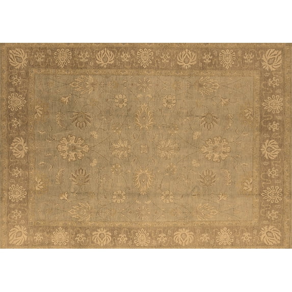 Ahgly Company Indoor Rectangle Oriental Brown Industrial Area Rugs, 6' x 9'