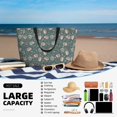 thumbnail image 5 of Wukai Hedgehogs and Flowers Print Zipper Bag,large Beach Tote Bag,Waterproof Sandproof Bag,Grocery and Picnic Tote Travel Bag, 5 of 5