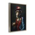 thumbnail image 4 of Stupell Industries Monkey with Fancy Outfit Animals & Insects Painting Brown Floater Framed Canvas Art Print Wall Art, 17 x 21, 4 of 10