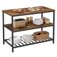 thumbnail image 1 of Isla de cocina VASAGLE UKKI01BX con 3 estantes y encimera grande, 1 of 8