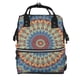 thumbnail image 1 of Disketp Round Mandala Mochila de Pañales de Gran Capacidad con Múltiples Bolsillos, Mochila de Viaje Multifuncional para Bebé, Unisex, Moderna y Resistente, 1 of 6