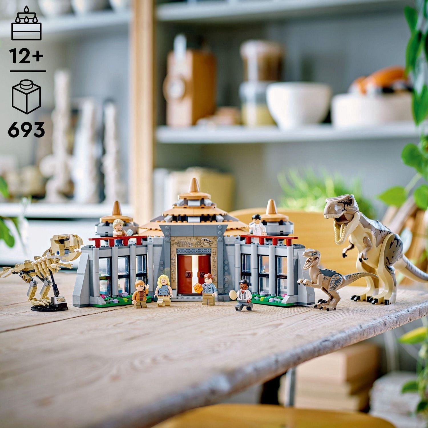 LEGO Jurassic Park Visitor Center: T. rex & Raptor Attack 76961 Buildable Dinosaur Toy, Gift for Teens and Kids Aged 12 and Up, Including a Dino Skeleton Figure, 6 Minifigures and More