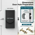 thumbnail image 4 of Door Knob, Privacy Brushed Door Knobs with Lock, Rectangle Modern Door Handles, Matte Black, 4 of 7
