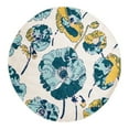 thumbnail image 3 of Unique Loom Bloom Collection Area Rug - Iris (6' Round White/Light Blue), 3 of 7