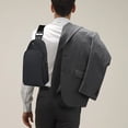 thumbnail image 4 of Bolsa de viaje antirrobo para hombre y mujer, impermeable, de nailon Oxford, de gran capacidad, bandolera de un solo hombro, ligera y moderna, para viajes y deportes (negro)., 4 of 4