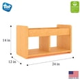 thumbnail image 5 of Tot Mate Children's Book or Toy Organizer with 2 Clear Bins, Maple, 24"H x 12"D x 14"H, Assembled, 5 of 6
