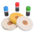 thumbnail image 5 of Metal Cleaning and Polishing Kit For Drills 4” Mops + Compound 7pc Kit, 5 of 6