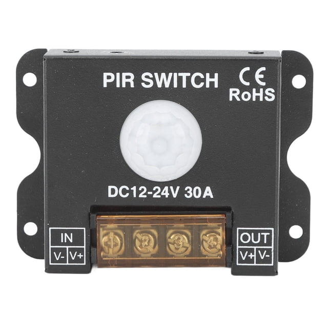 Interruptor PIR Sensor de movimiento LED Controlador de detección infrarroja humana para tira de luz al aire libre DC12‑24V 30A