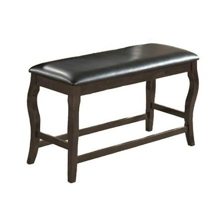 Wooden Bench With Cushioned Seat Gray Walmart Canada
