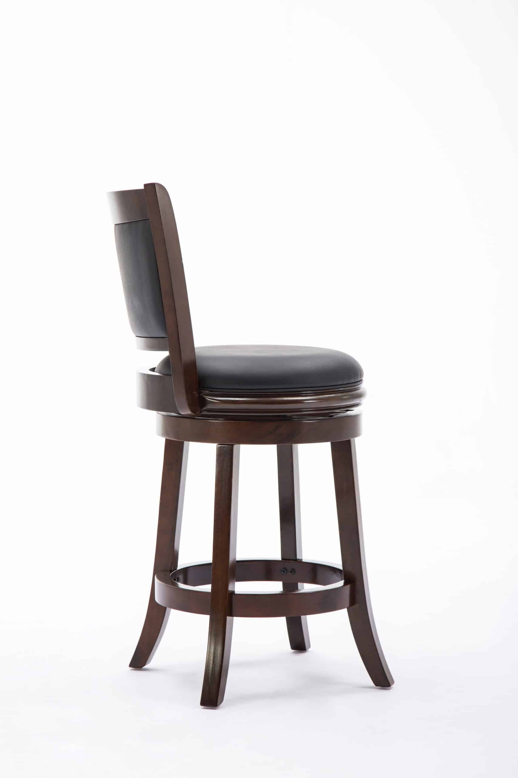 Boraam Augusta Swivel Wood Counter Stool, Cappuccino Finish