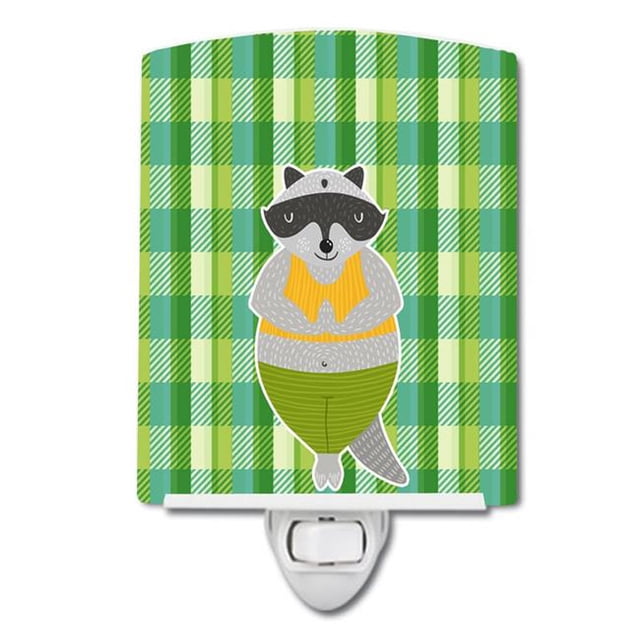 Carolines Treasures BB6774CNL Raccoon Ceramic Night Light