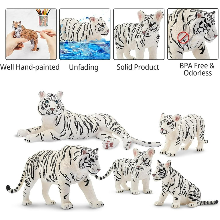 Big Cat Figurine Set - 10 Realistic Lions, Tigers, Jaguars & Cheetahs | Hand-Painted Jungle Animal Toys For Kids & Collectors