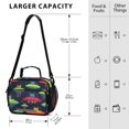thumbnail image 4 of FORMRS Student Insulated Lunch Bag with Shoulder Strap Reusable Cooler Box for School, Colorful Space Cat, 4 of 9