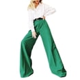 thumbnail image 2 of Women's High Waist Wide Leg Long Pants Casual Business Classic Fit Straight Leg Suit Pant Flowy Palazzo Trousers, 2 of 3
