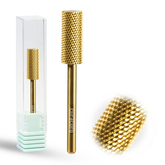 Brocas para uñas CURACORO, tamaño pequeño, carburo, grano fino, 3/32 pulgadas