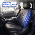 thumbnail image 5 of MaiQtai Car Seat Covers Set of 5 PU Leather Universal Fit Auto Cover SUV Truck, Black, 5 of 10