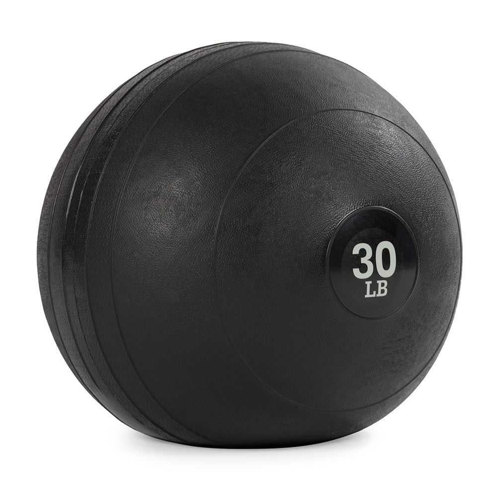 SPRI 30 lb Durable No-Bounce Slam Ball, Rubber Shell, Black
