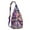 Purple-17, variant on Waterproof Hiking Sling Backpack for Women – Lightweight Crossbody Bag with Adjustable Strap, Chest Bag for Travel & Outdoor Adventures – Paisley Boho Vintage Floral, Chic Retro Design