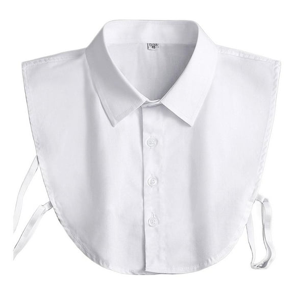 Detachable Dickey Collar Blouse Made of Polyester for a Professional Look, Suitable for Men and Women in Bank and Taxation Scenarios