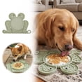 thumbnail image 2 of Frog Shaped Silicone Pet Lick Mat Multi-Texture Slow Feeder Tray Anti-Anxiety Suction Feeding Pad For Dogs Cats Wet Food Feeding(Light Green-20cm), 2 of 5