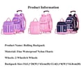 thumbnail image 2 of Mochila con ruedas y lazo para colegio de primaria y secundaria, con bolsa para libros, 2 of 3