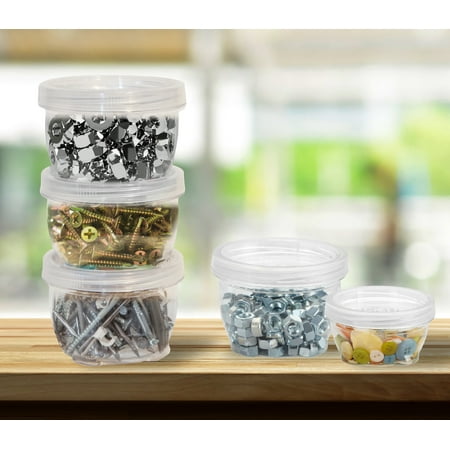 

Small Lock ems Storage Containers 5-Pack Clear
