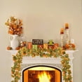 thumbnail image 4 of Artificial Maple Leaf Garland with Rattan Accents, Fall-Themed Hanging Decor for Halloween and Christmas, 4 of 6