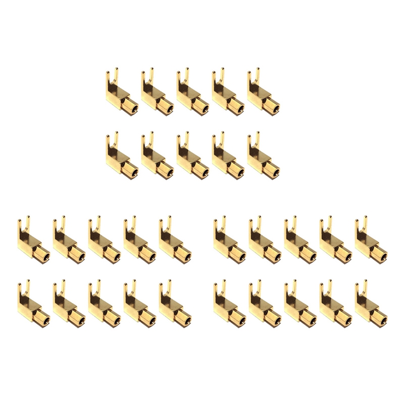 Right Angle Spade Fork & Binding Post 4mm Banana Plug Socket Spade