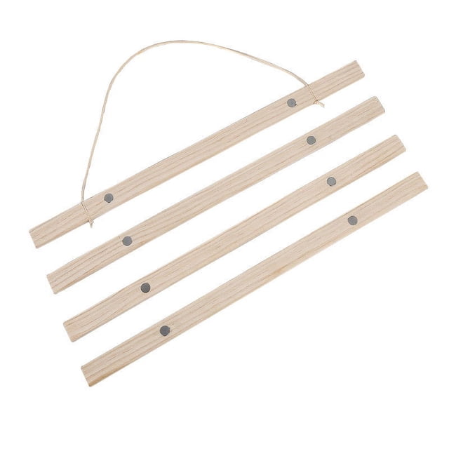Colgador magnético para marco de póster, colgador de marcos magnéticos de madera para obras de arte en lienzo, impresión artística, mapa de papel, foto familiar para niños, 61cm