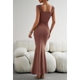 thumbnail image 6 of Women's Sexy Sleeveless Long Dress, Square Neck Dress Casual Solid Bodycon Dress Club Party Evening Mermaid Dress, 6 of 10