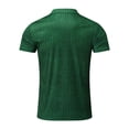 thumbnail image 5 of PMVFHDE Mens Casual Shirt Daily Zipper Placket Turn Down Collar Printed Short Sleeve Blouse Fashion Top, 5 of 8