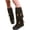 Brown, variant on Women's Fringe Knee High Boots Fashion Round Toe Platform Low Heel Mid Calf Western Cowboy Tassel Boots