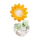 thumbnail image 3 of Figura de girasol de cristal para decoración de mesa, coleccionable para escritorio y oficina. amarillo, 3 of 9